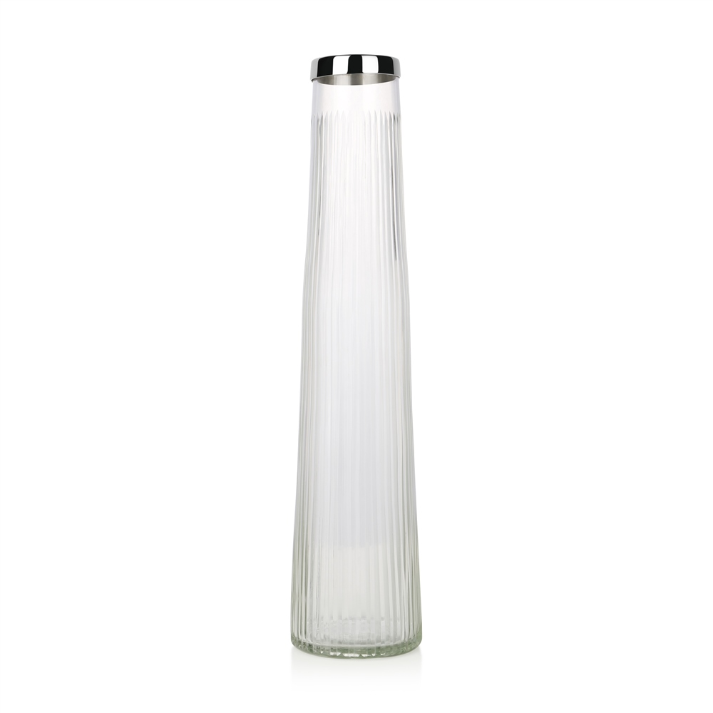 NEWBRIDGE TALL RIBBED GLASS VASE