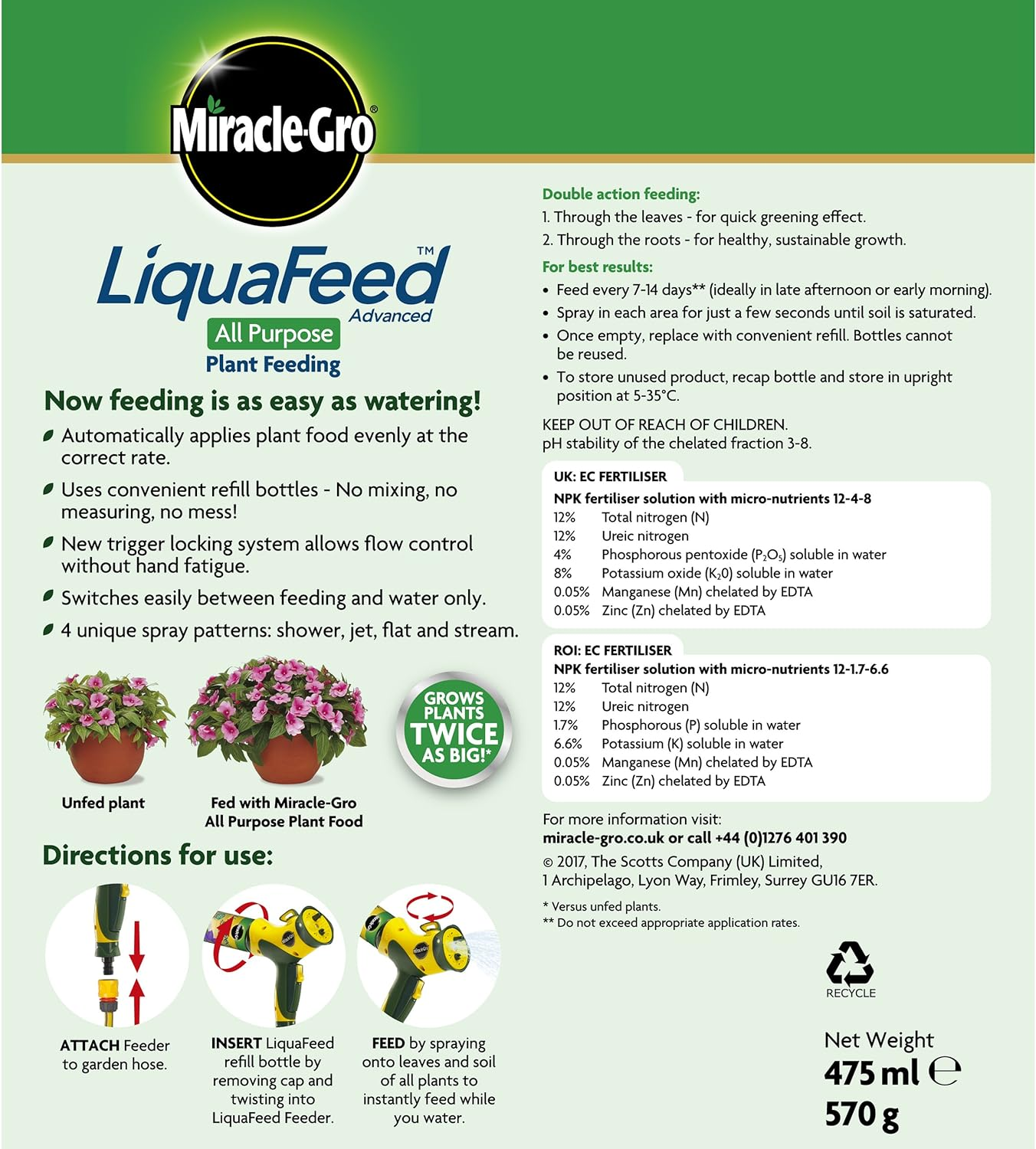 MIRACLE-GRO LIQUAFEED ADVANCE STARTER KIT