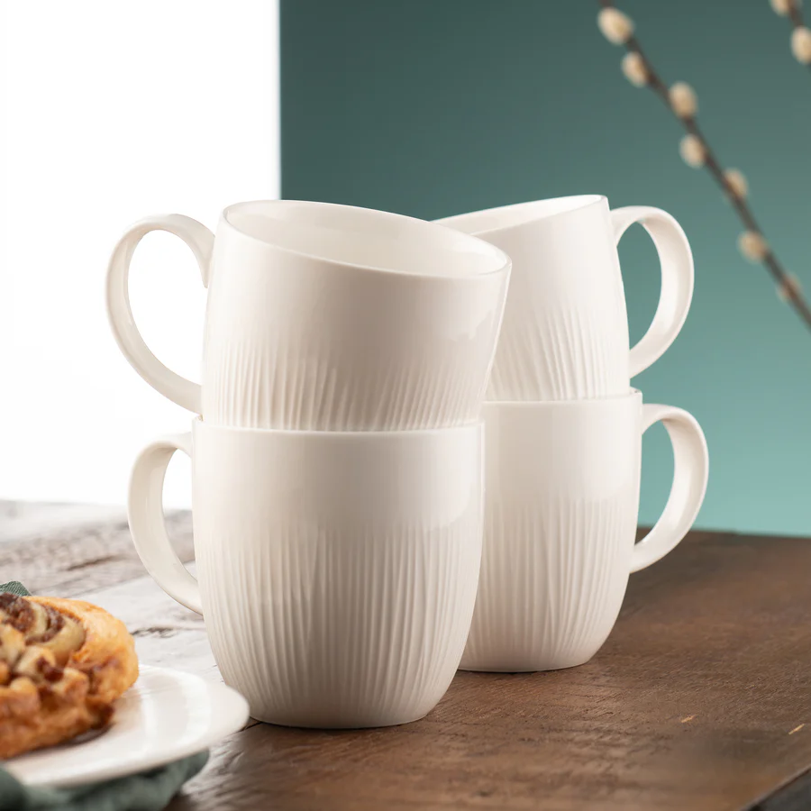 BELLEEK ERNE MUG SET OF 4