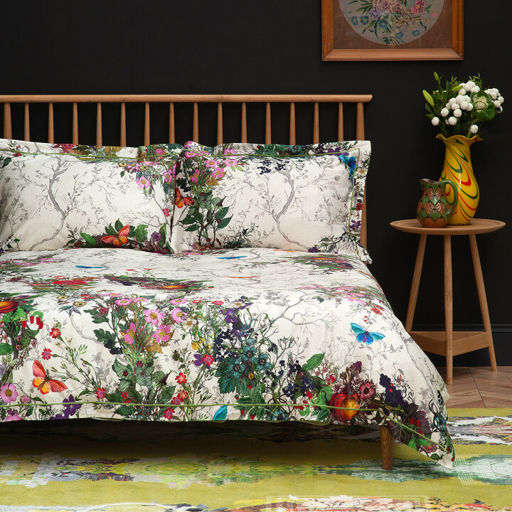 TIMOROUS BEASTIES BLOOMSBURY GARDEN BEDDING - DOVE