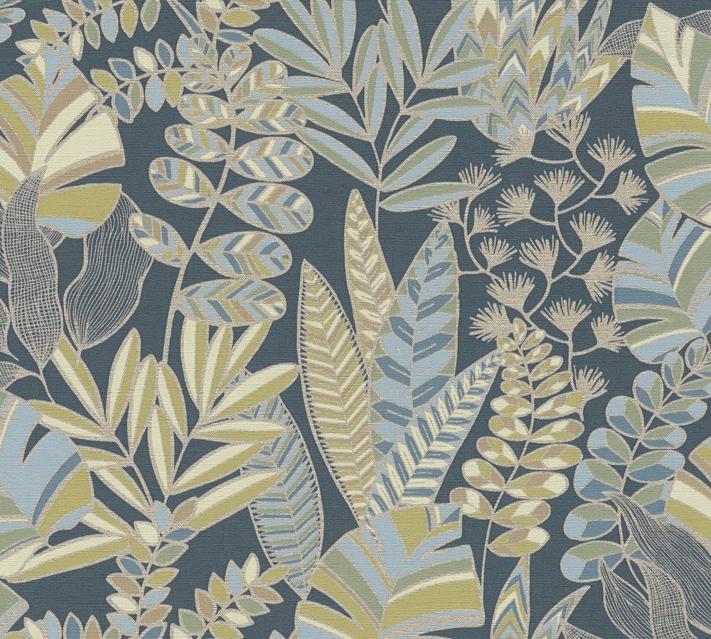 A.S. CRÉATION ANTIGUA TEAL PATTERN  WALLPAPER