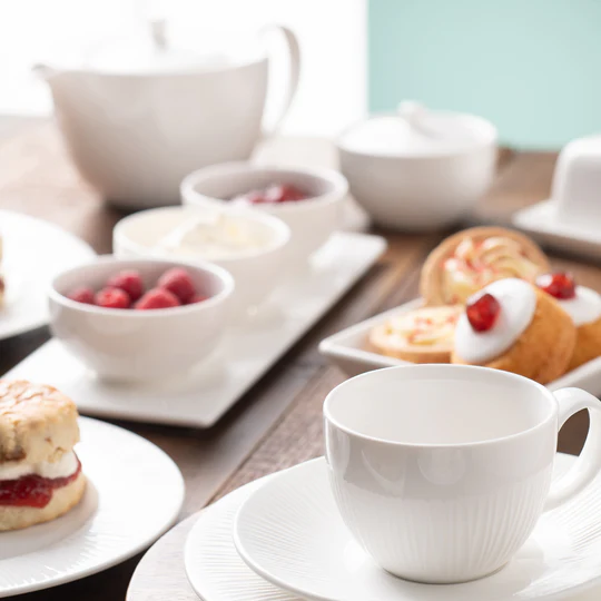 BELLEEK ERNE TEA SET - TEAPOT, CREAM & SUGAR