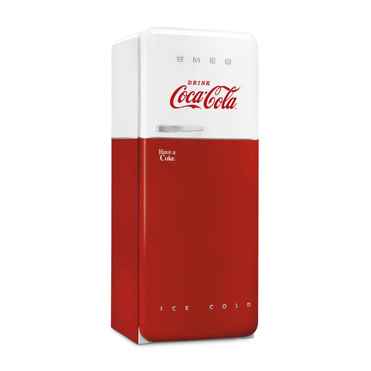 SMEG 60CM COCA-COLA 50S STYLE FRIDGE WITH ICEBOX RIGHT HAND HINGE