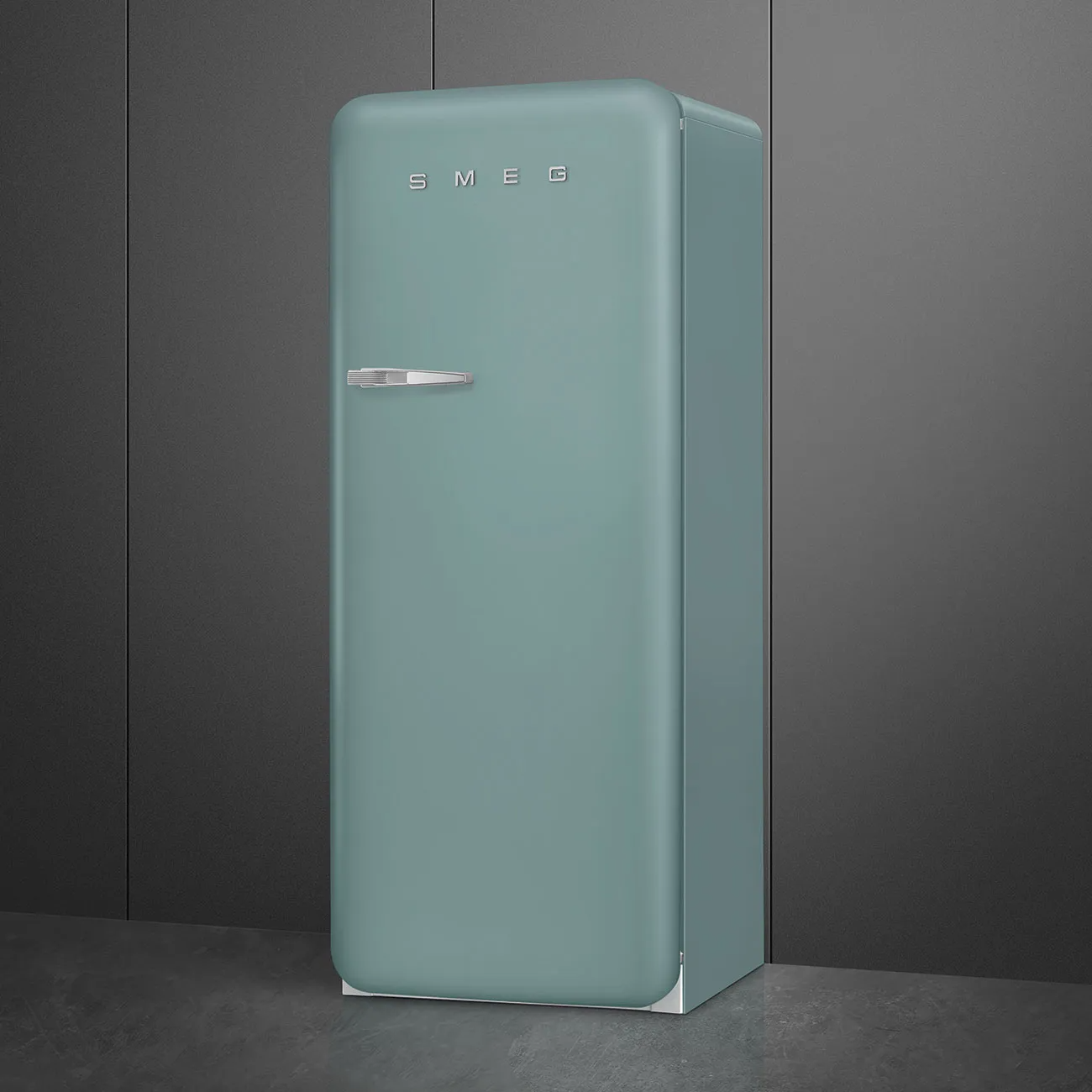 SMEG 60CM EMERALD GREEN 50S STYLE FRIDGE WITH ICEBOX RIGHT HAND HINGE