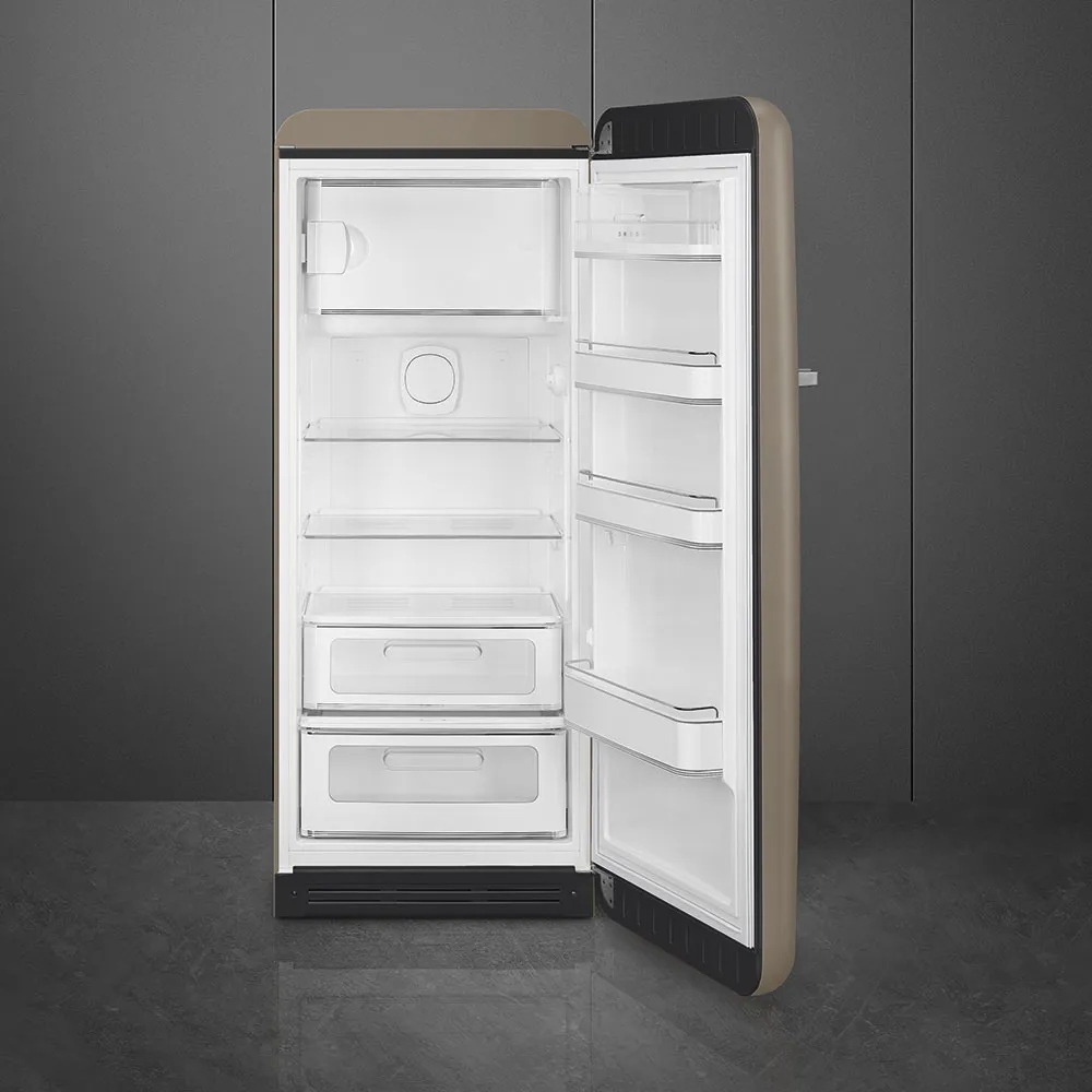 SMEG 60CM TAUPE 50S STYLE FRIDGE WITH ICEBOX RIGHT HAND HINGE