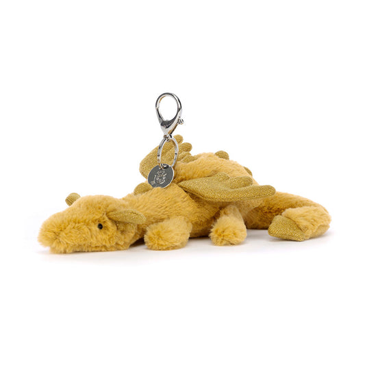 JELLYCAT GOLDEN DRAGON BAG CHARM