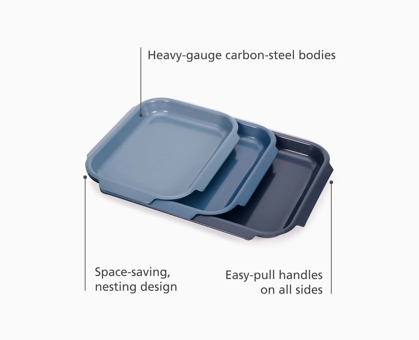 JOSEPH JOSEPH NEST BAKE 3PC BAKING TRAY SET