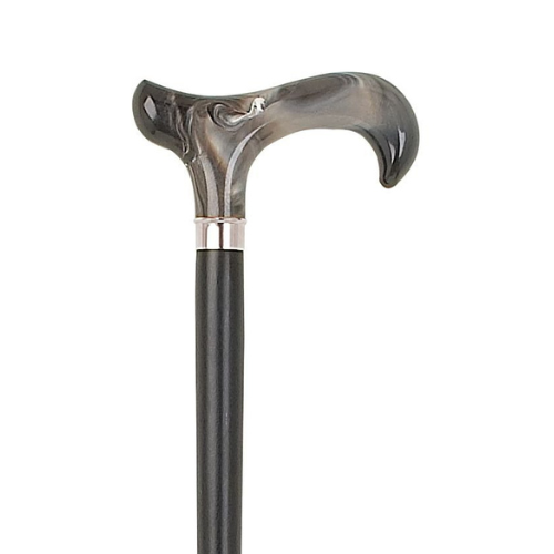 CHARLES BUYERS RIGID DERBY CANE GREY HANDLE