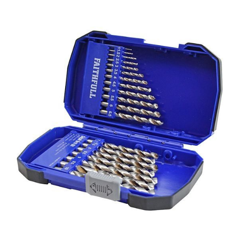 FAITHFULL HSS DRILL SET M35 1-10MM COBAL 19PC