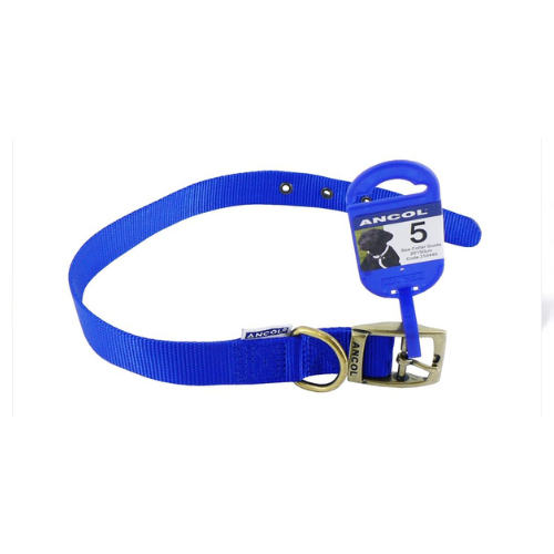 ANCOL HERITAGE NYLON COLLAR - BLUE - 26-31CM