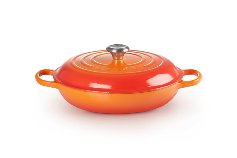 LE CREUSET SIGNATURE CAST IRON SHALLOW CASSEROLE