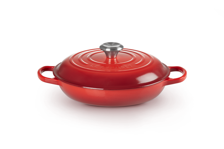 LE CREUSET SIGNATURE CAST IRON SHALLOW CASSEROLE