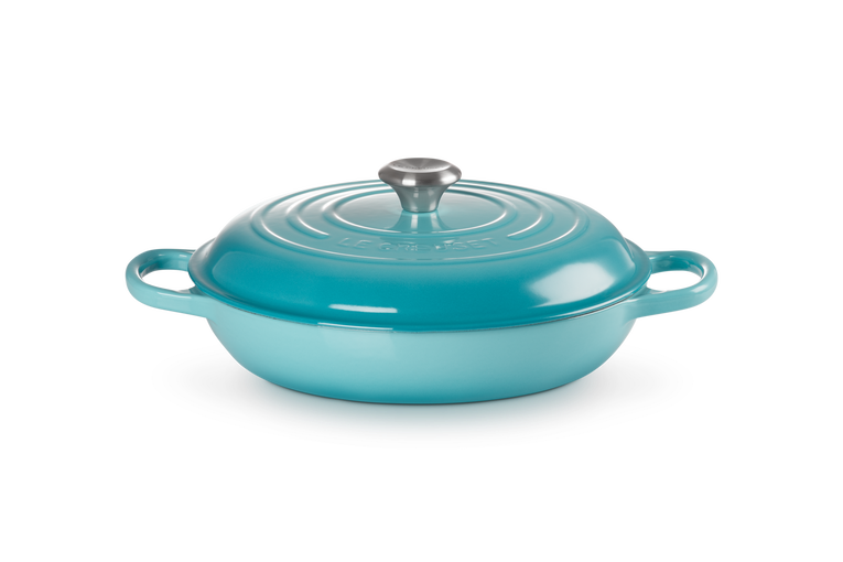 LE CREUSET SIGNATURE CAST IRON SHALLOW CASSEROLE