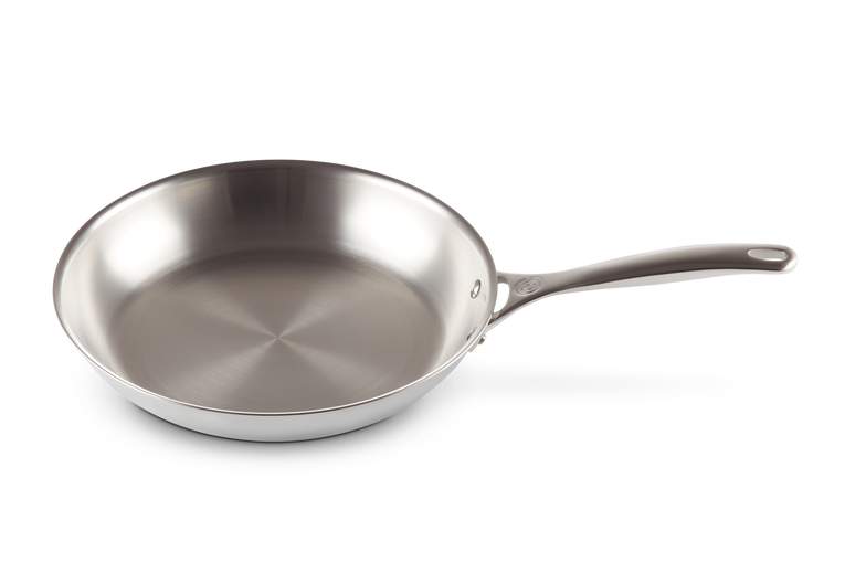 LE CREUSET SIGNATURE STAINLESS STEEL UNCOATED SHALLOW FRYING PAN