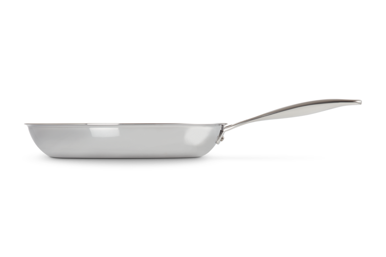 LE CREUSET SIGNATURE STAINLESS STEEL UNCOATED SHALLOW FRYING PAN