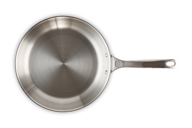 LE CREUSET SIGNATURE STAINLESS STEEL UNCOATED SHALLOW FRYING PAN