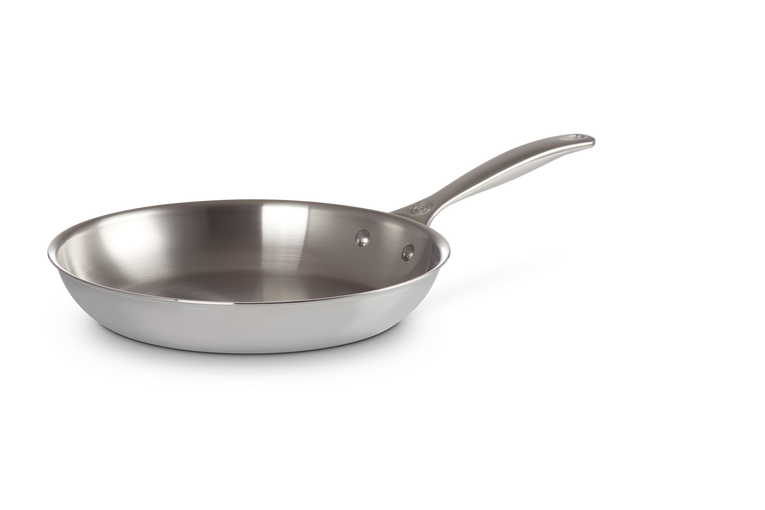 LE CREUSET SIGNATURE STAINLESS STEEL UNCOATED SHALLOW FRYING PAN