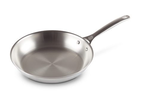 LE CREUSET SIGNATURE STAINLESS STEEL UNCOATED SHALLOW FRYING PAN