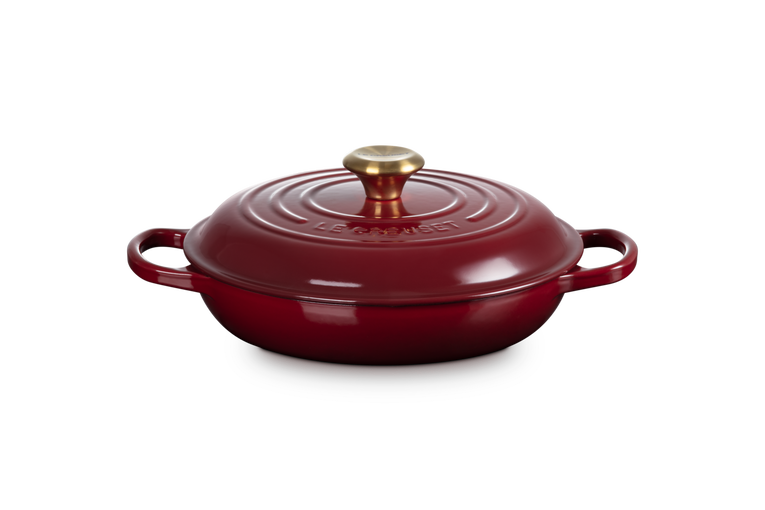 LE CREUSET SIGNATURE CAST IRON SHALLOW CASSEROLE