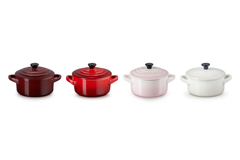 LE CREUSET SET OF 4 PETITE ROUND CASSEROLES