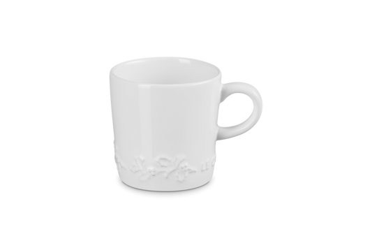 LE CREUSET HOLLY 200ML CAPPUCCINO MUG WHITE