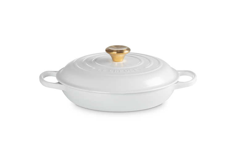 LE CREUSET SIGNATURE CAST IRON SHALLOW CASSEROLE