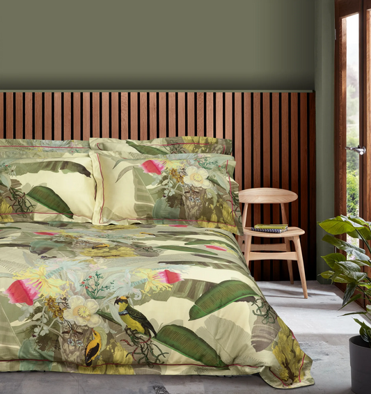 TIMOROUS BEASTIES MERIAN BEDDING - PALM GREEN