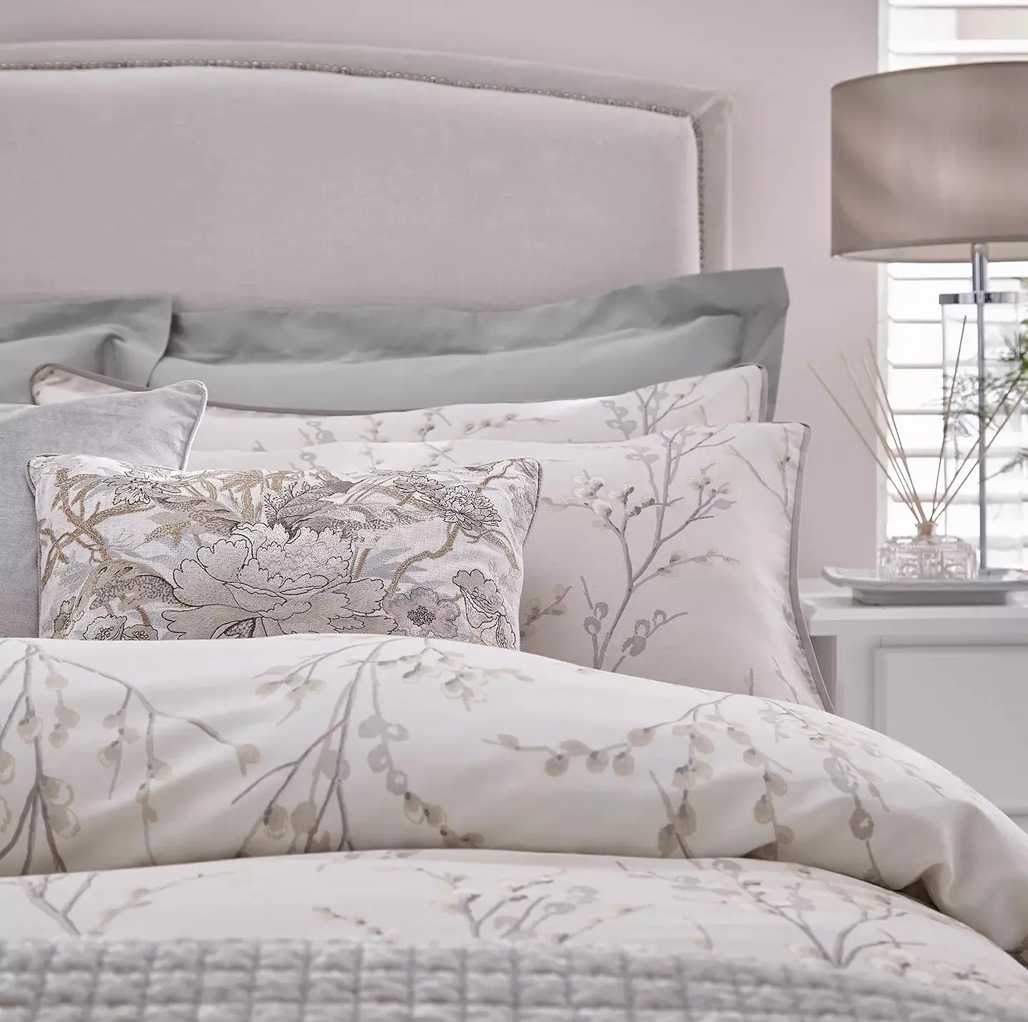 LAURA ASHLEY PUSSY WILLOW BEDDING - DOVE