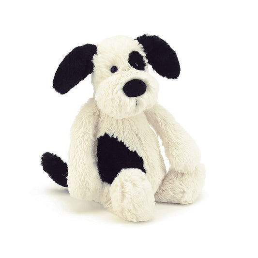 JELLYCAT BASHFUL BLACK& CREAM PUPPY MEDIUM