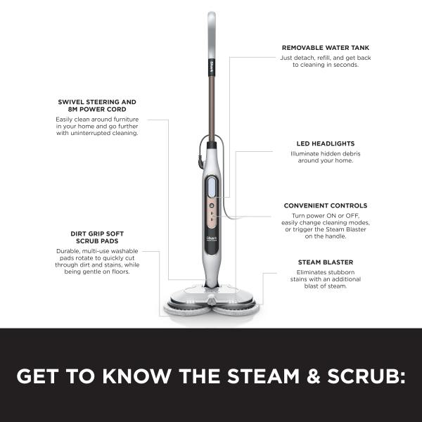 SHARK STEAM & SCRUB STEAM MOP WITH STEAM BLASTER - S8201UK