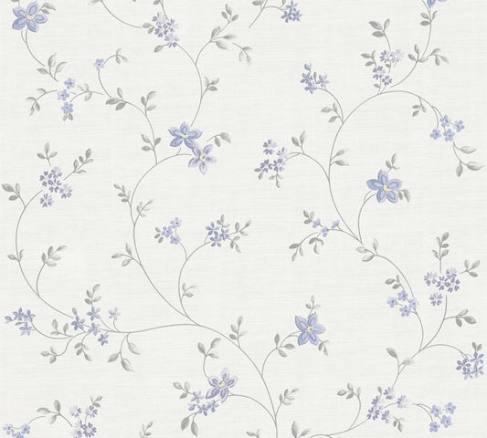 A.S. CRÉATION MAISON CHARME BLUE FLOWER WALLPAPER