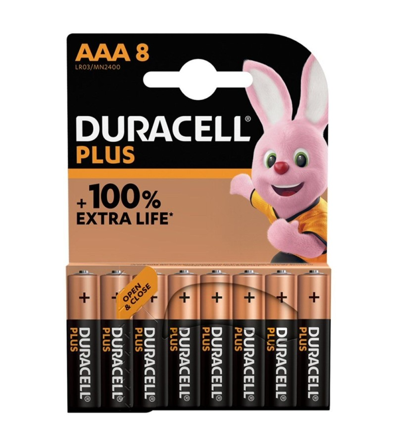 DURACELL PLUS AAA ALKALINE BATTERIES