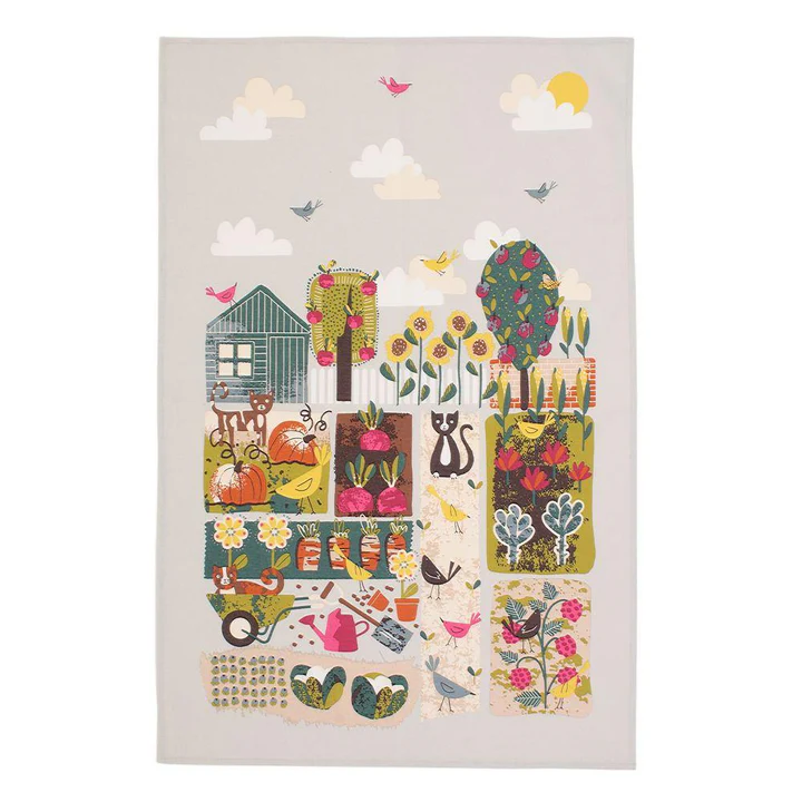 ULSTER WEAVERS FLORAL TEA TOWEL HOME GROWN COTTON