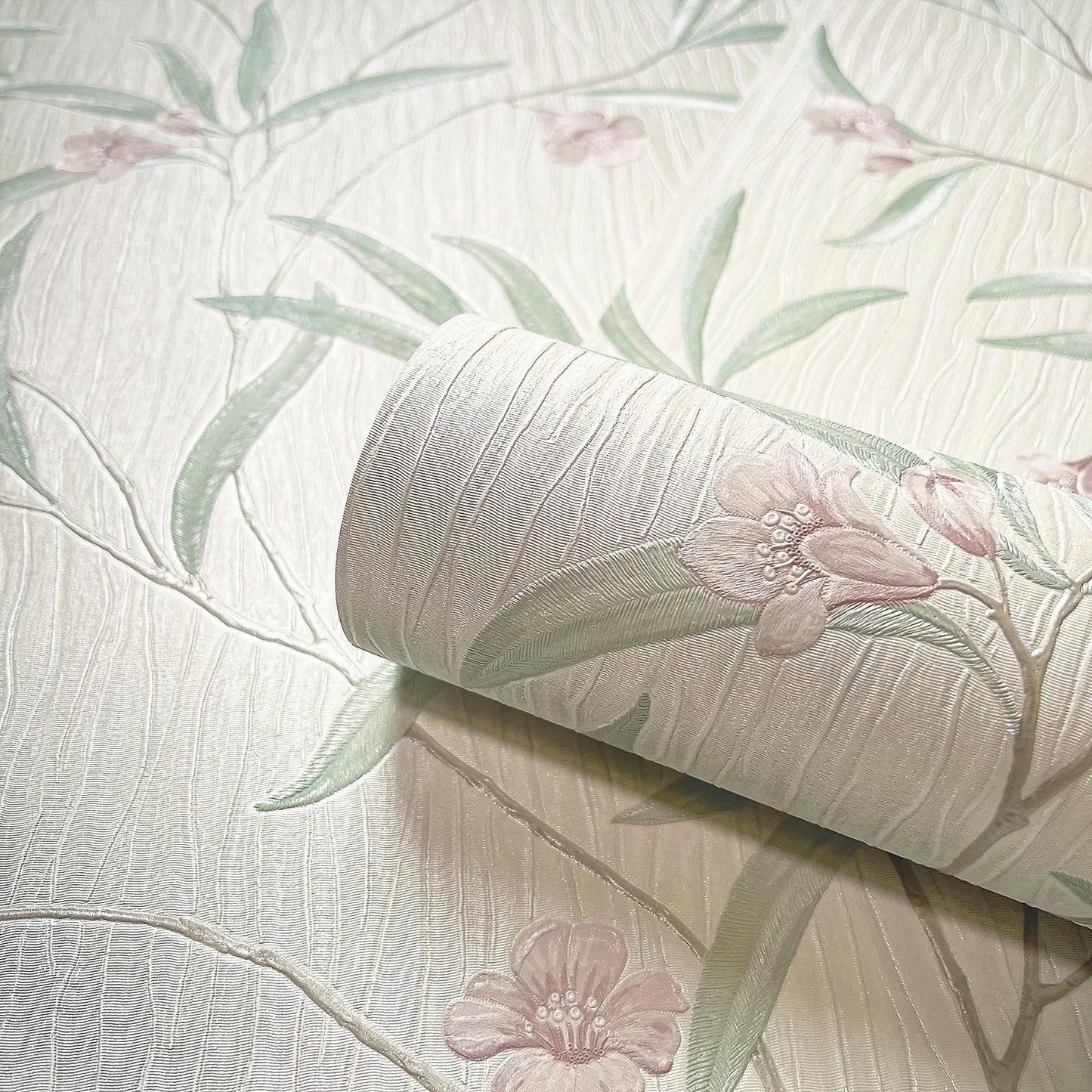 BELGRAVIA TIFFANY FLOWER WHITE/SAGE/HEATHER WALLPAPER