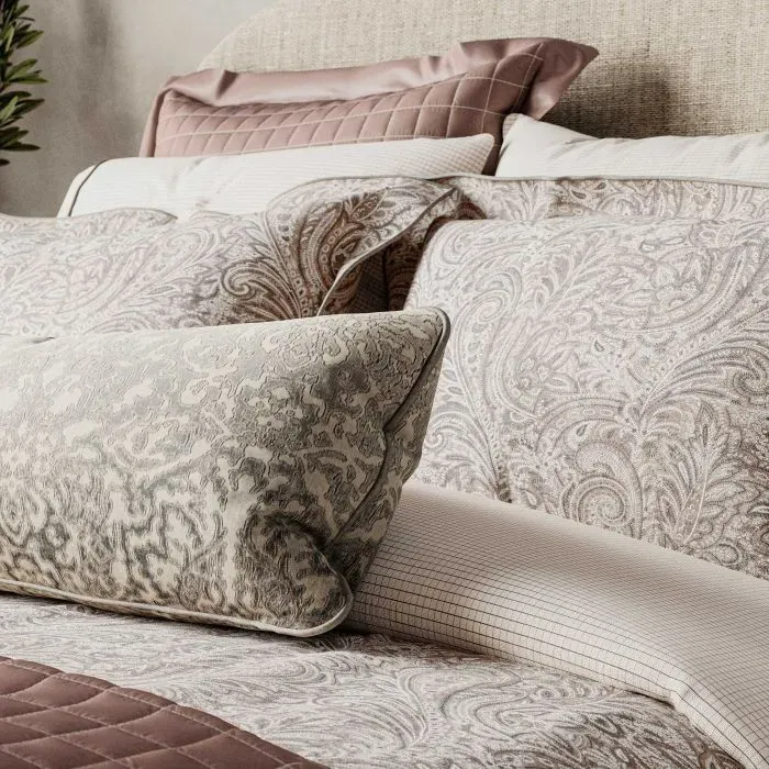 BEDECK AVITA DUVET BEDDING TUBEROSE/SILVER