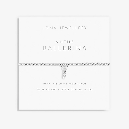 JOMA CHILDRENS A LITTLE BALLERINA SILVER BALLET SHOE BRACELET