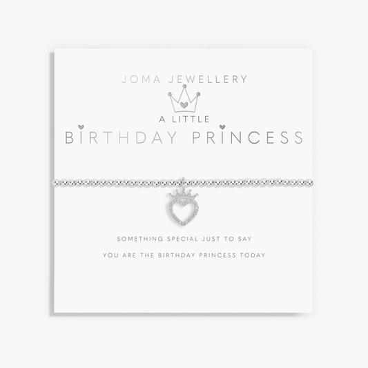 JOMA CHILDRENS A LITTLE BIRTHDAY PRINCESS SILVER BRACELET