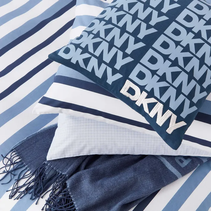 DKNY URBAN STRIPE BLUE BEDDING SET