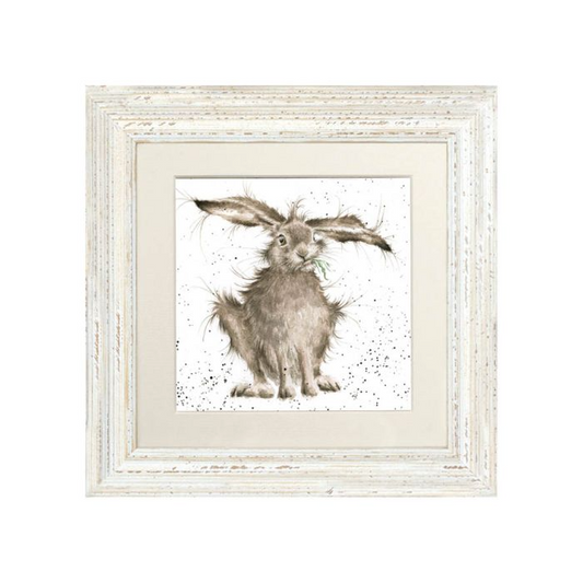 WRENDALE 'HARE-BRAINED' HARE FRAMED PRINT 23x23CM