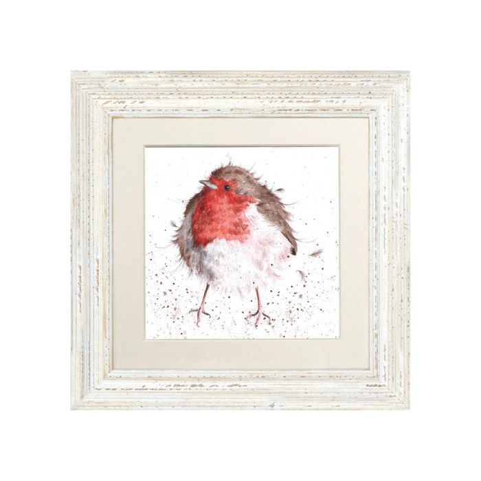 WRENDALE 'THE JOLLY ROBIN' ROBIN FRAMED PRINT 23x23CM