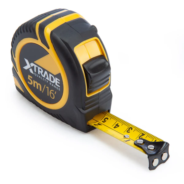 XTRADE TAPE MEASURE YELLOW 5M/16FT