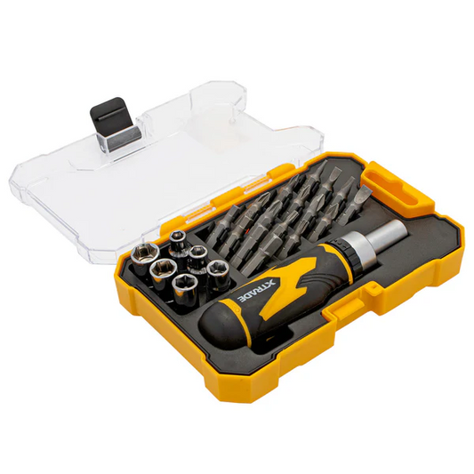 XTRADE 23 PIECE RATCHET BIT DRIVER & SOCKET SET