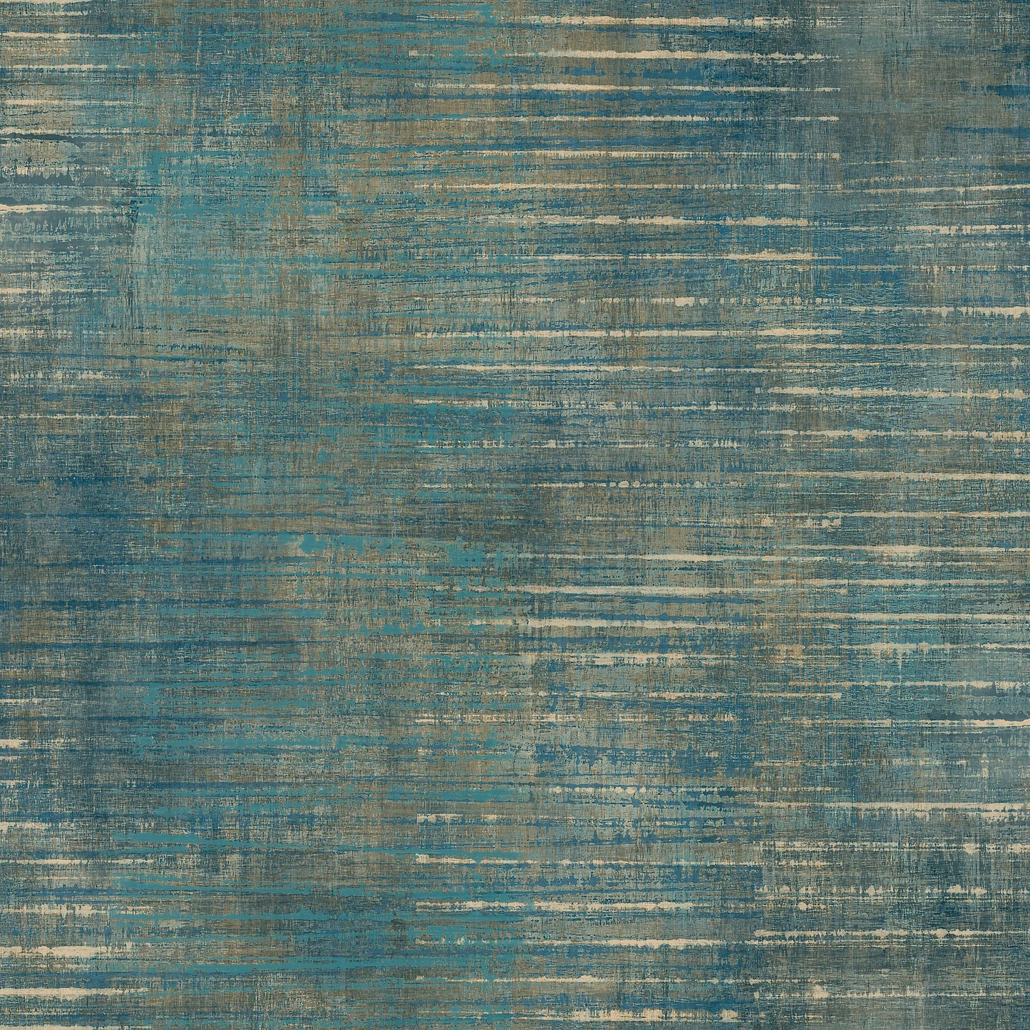 GRANDECO URBAN STRIPE TEAL DISTRESSED METALLIC WALLPAPER