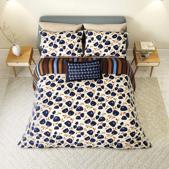 HELENA SPRINGFIELD SIMPLY SCANDI JAX PERIWINKLE BLUES BEDDING SET