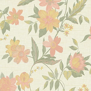 GRANDECO KATSU TRAIL FLORAL BLUSH WALLPAPER