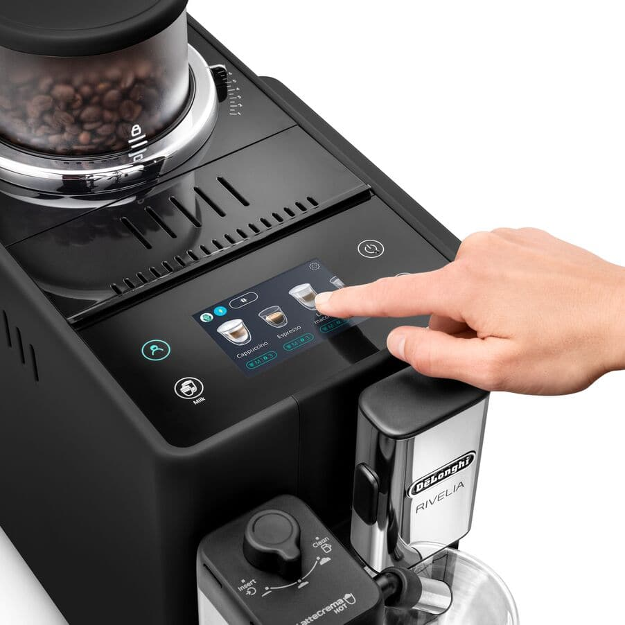 DELONGHI RIVELIA BEAN TO CUP COFFEE MACHINE - ONYX BLACK