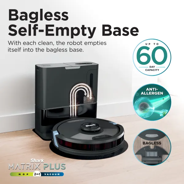 SHARK MATRIX PLUS 2-IN-1 SELF-EMPTY ROBOT VACUUM & MOP - RV2620WAUK