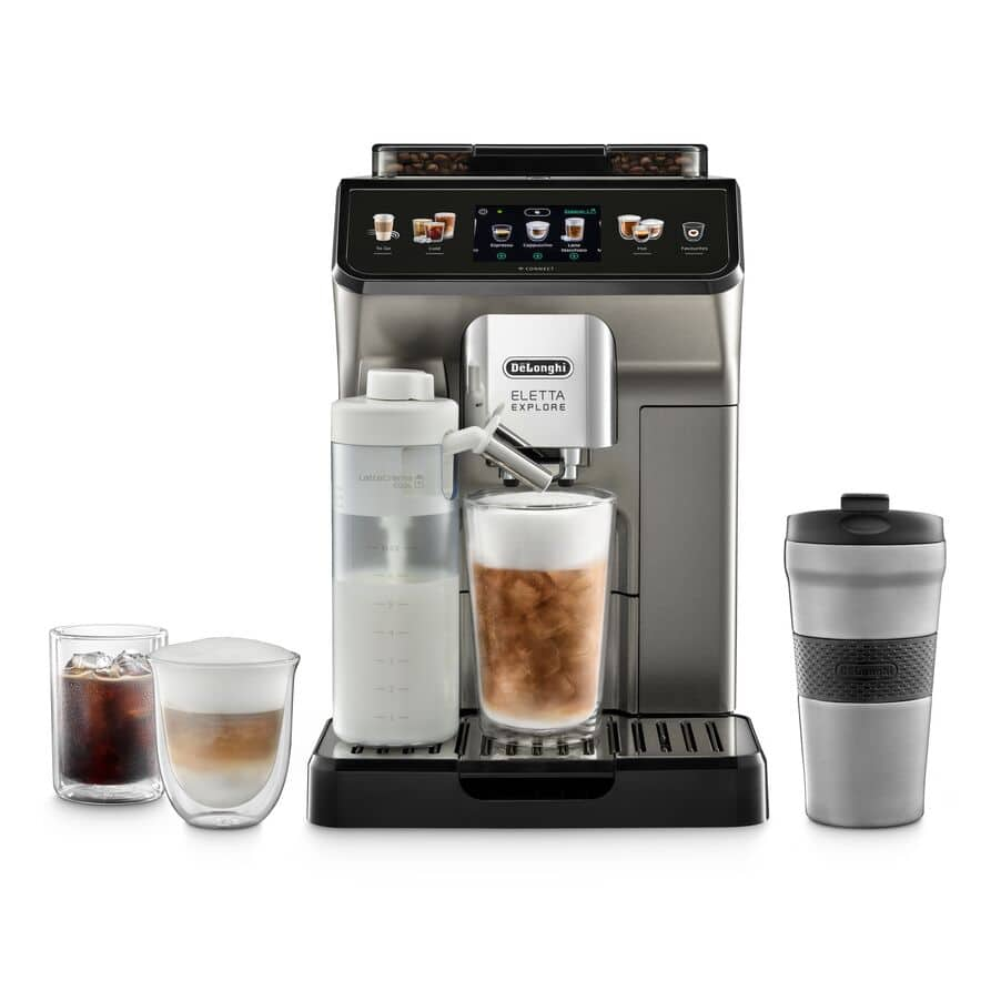 DELONGHI ELETTA EXPLORE BEAN TO CUP COFFEE MACHINE WITH COLD BREW TECH