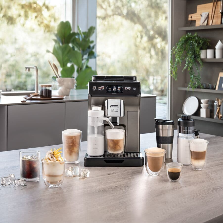 DELONGHI ELETTA EXPLORE BEAN TO CUP COFFEE MACHINE WITH COLD BREW TECH