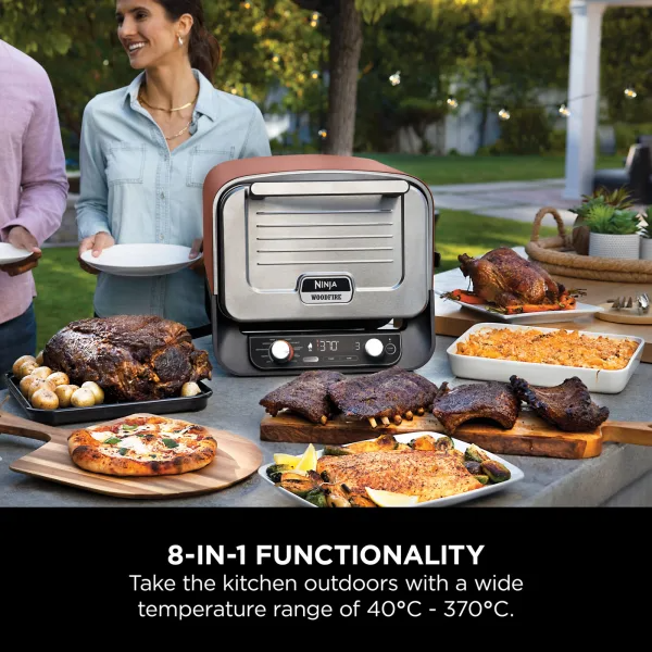 NINJA WOODFIRE ELECTRIC OUTDOOR OVEN, ARTISAN PIZZA MAKER AND BBQ SMOKER OO101UK